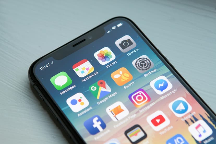 Phone apps on a screen